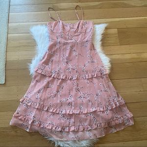 Fame and Partners | Ruffled Tiered Midi Dress